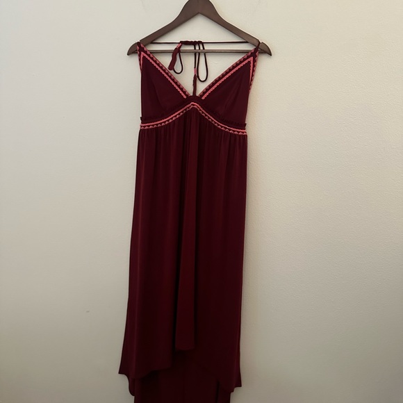 Express Dresses & Skirts - Express Embroidered High Low Sexy V-Neck Sleeveless Halter Neck Maxi Dress Large
